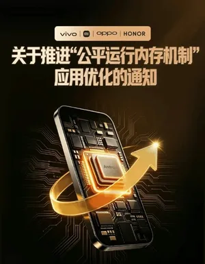 一张展示手机屏幕界面的示意图，显示系统设置中‘内存管理’或‘运行内存优化’相关选项，界面为浅色主题，含文字标签与滑动开关控件
