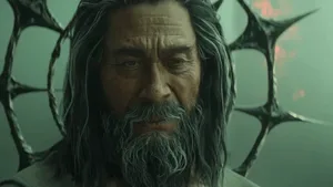 《暗黑破坏神4:憎恨之王》扩展包官方宣传图,画面中央为身着暗色铠甲、手持巨剑的圣骑士角色,背景是燃烧的城堡废墟与阴云密布的天空,右下角有游戏标题英文标识'Diablo IV: The Lord of Hatred'