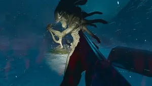 《异形：外来入侵进化版》游戏封面图，主视觉为一名身穿太空服的宇航员背对镜头站在幽暗舱室内，前方悬浮着一只狰狞的异形生物，整体色调阴冷压抑。