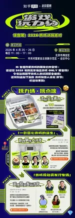 一张活动海报,主视觉为蓝色科技感背景,中央醒目显示‘游戏「玩力场」—— 集合吧!2026 游戏试玩派对’标题,下方标注时间‘4月25日-26日’、地点‘北京中关村国家自主创新示范区展示交易中心’及联合主办方Logo。