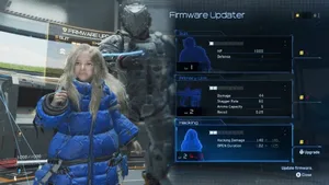 《识质存在》Nintendo Switch 2掌机模式截图，显示主角戴安娜在室内场景中奔跑，画面存在明显帧率波动导致的动态模糊与轻微撕裂，发丝纹理颗粒感强，整体画质较模糊。