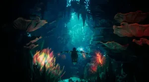 《永恒之塔2》游戏界面截图：一名玩家自定义的半神角色（迪瓦）悬浮于云海之上，身后展开双翼，远处可见悬浮山峰与奇幻天空，画面呈现虚幻引擎5渲染的高清写实风格。