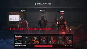 《RUINER 2》游戏画面截图:一名身着黑色战术装备、佩戴发光义眼的赛博朋克风格主角持枪跃起,背景为霓虹闪烁、雨雾弥漫的未来都市高楼群,空中悬浮广告牌显示日文与英文混合文字。