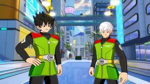 《龙珠:超宇宙3》游戏LOGO图,黑色背景上居中显示白色与金色渐变的‘DRAGON BALL SPARKING! ZERO’字样及龙珠标志