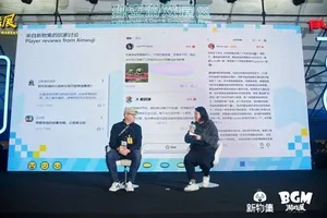 新物集BGM游戏展上海站现场,多人围在独立游戏试玩区展台前,有人专注操作手柄玩游戏,有人站在后方观看,展台印有‘独立游戏特攻区’字样及合作品牌标识。